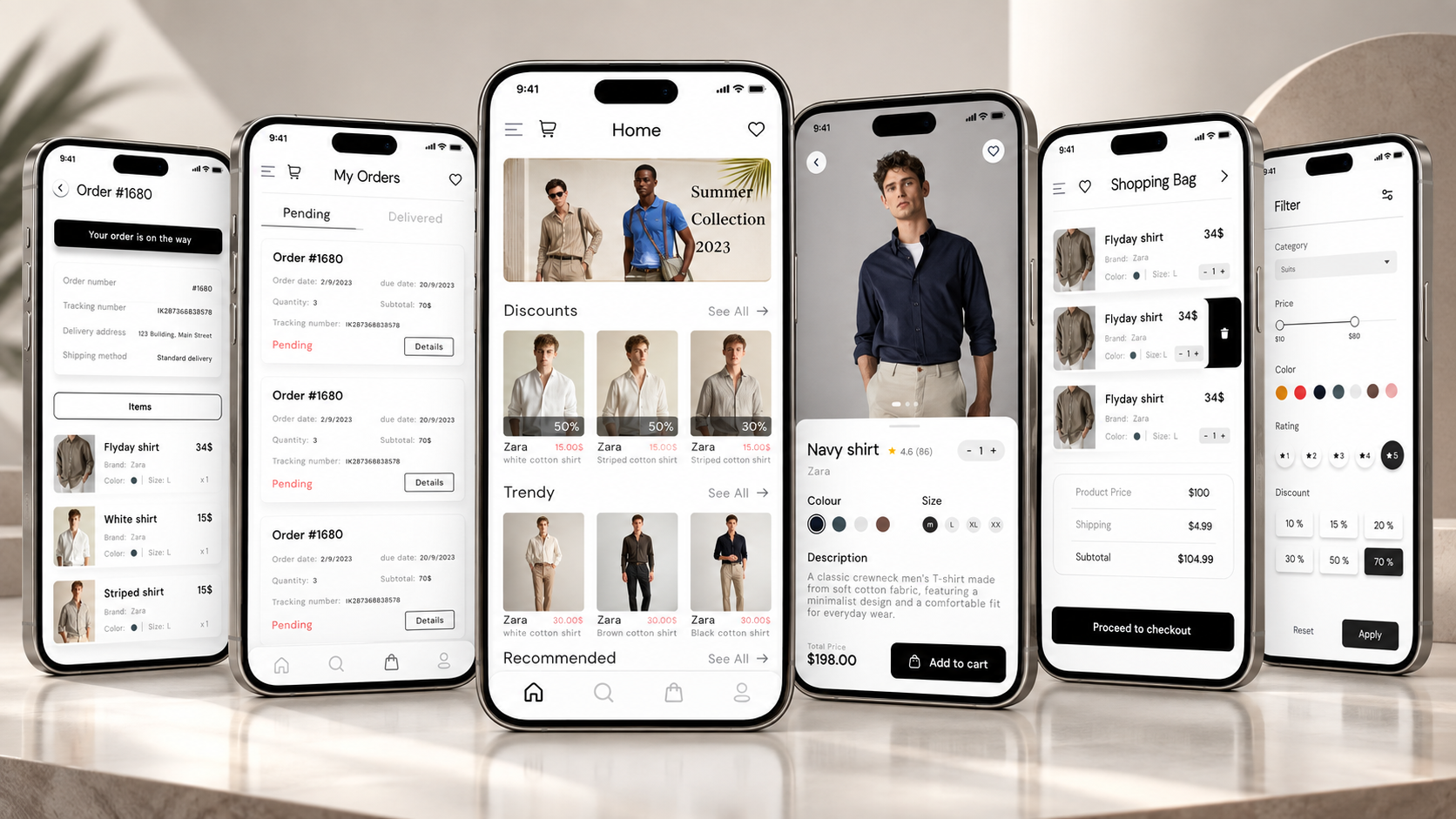 Elegance e-commerce shopping app on desktop and mobile devices